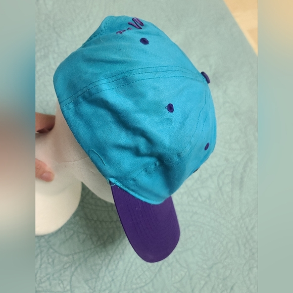 Disney Mickey Mouse Unlimited, Teal and Purple Snapback Baseball Hat Cap 90's - Picture 6 of 11